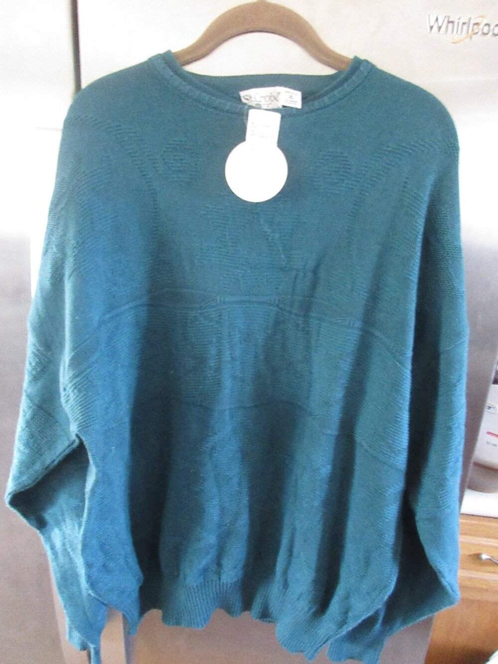 St. Croix mens cotton crewneck teal pullover sweater nwt new xl
